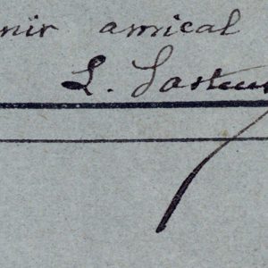 Pasteur’s signature enlarged